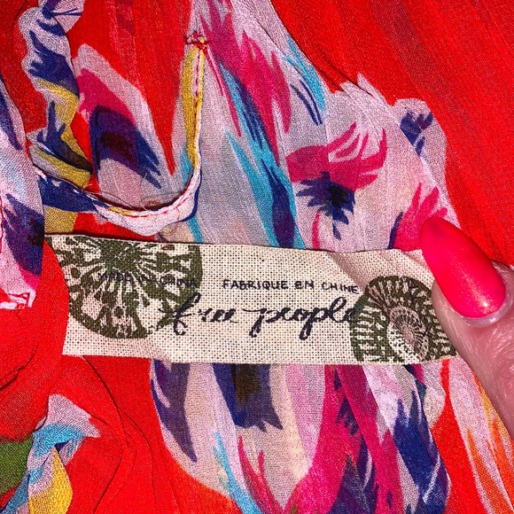 🌺 free people ~ size xs ~ sheer ~ flowy top 🌺 - Picture 3 of 6